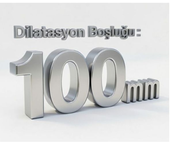100 mm KAPLAMA ALTI DUVAR TAVAN DİLATASYON PROFİLLERİ